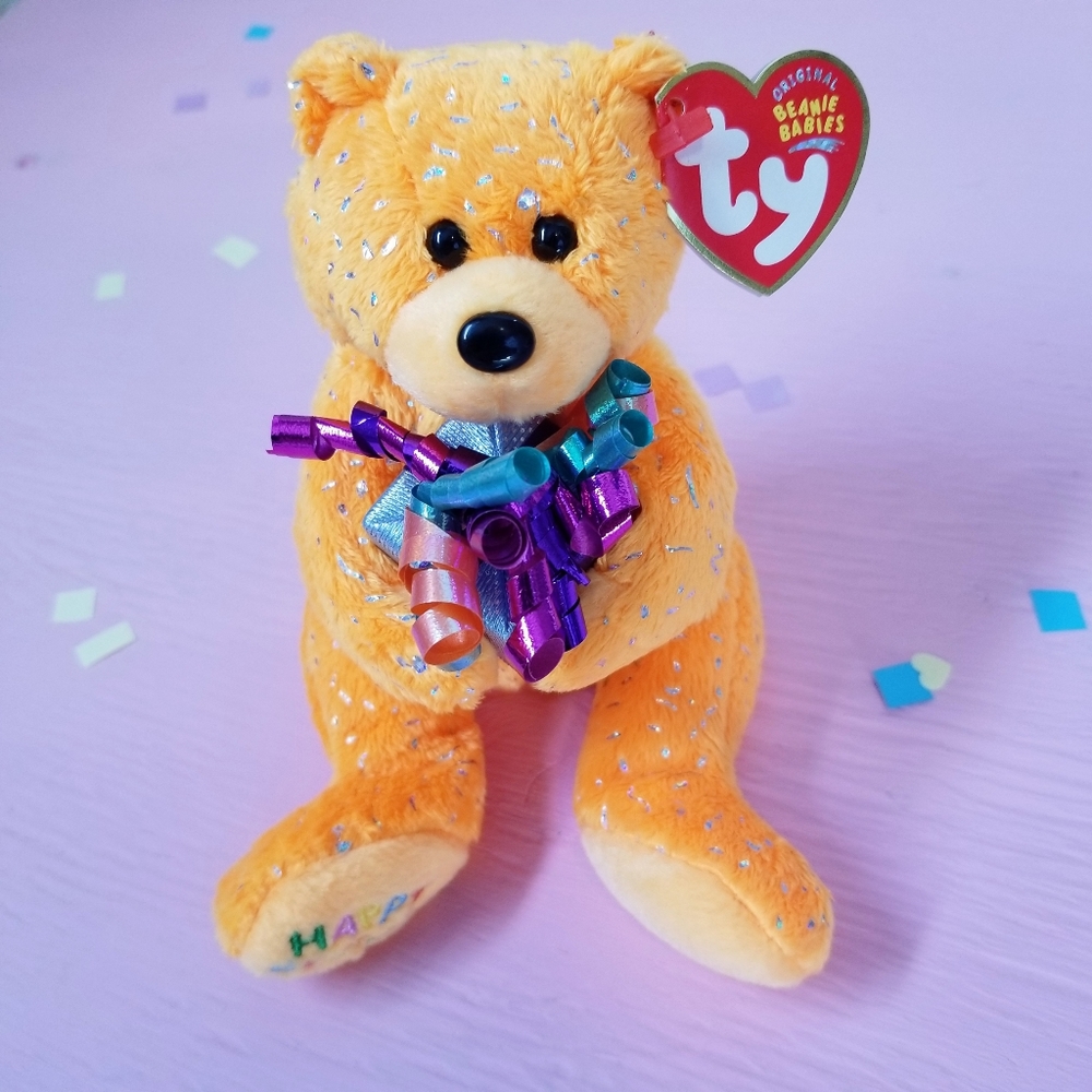 2004 Ty Beanie Babies Happy Birthday Bear